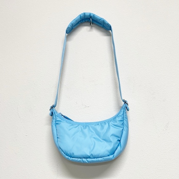 LeSportSac Womens Baltic Sea Baby Blue Sheen Mini Crescent Shoulder Bag - Picture 2 of 6